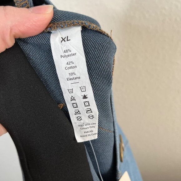 Halara Womens Bell Bottom Stretch Pull On Flare Jeans Light Wash XL - Picture 6 of 7